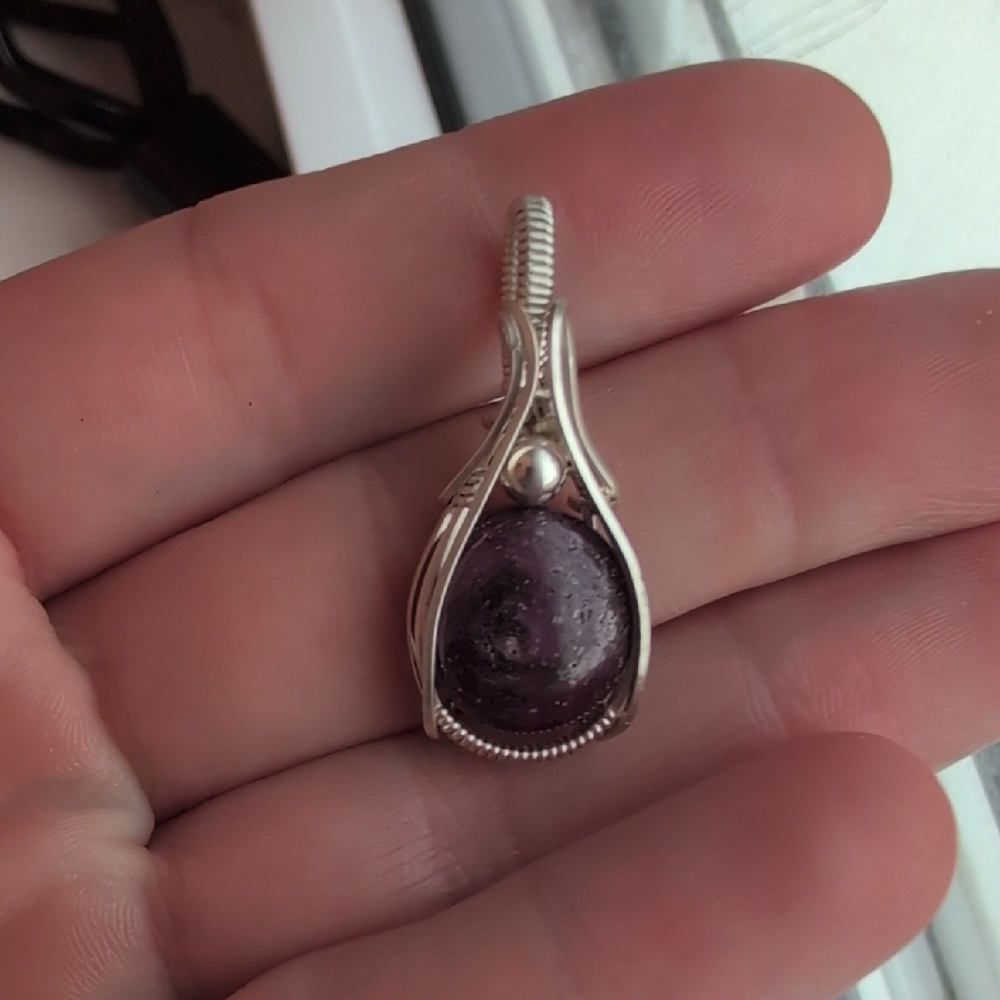Star Ruby Sterling Silver Pendant